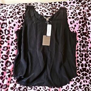 NWT Tommy Bahama women's June Silk Shell Tank Top. Black. Size large